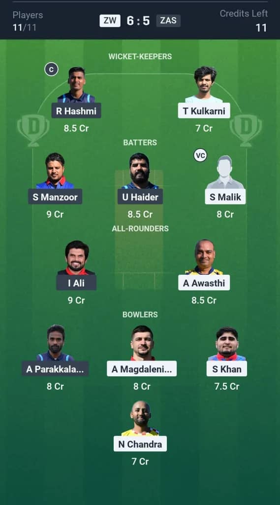 ZW vs ZAS Dream11 Prediction: Today’s Match 1, Fantasy Cricket Tips, Captain Choices, Playing XI & Injury Updates – ECS Croatia T10 2025