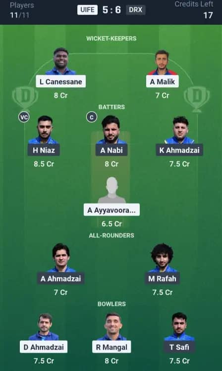 UIF vs DRX Dream11 Prediction: Today’s Match 26– Fantasy Cricket Tips, Captain Choices, Playing XI & Injury Updates – ECS France T10 2025