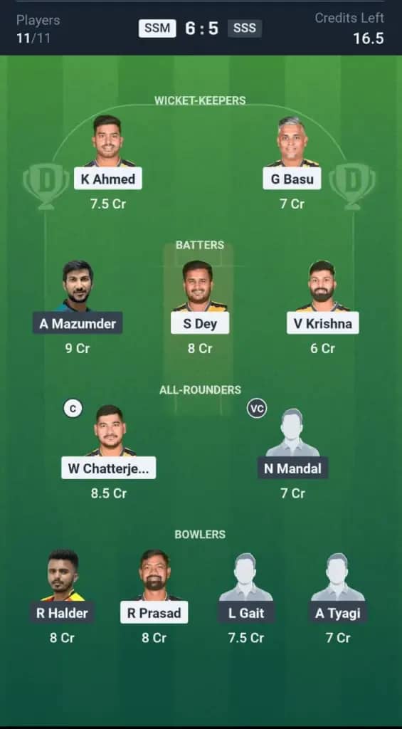 SSM vs SSS Dream11 Prediction: Today’s Match 12 – Fantasy Cricket Tips, Captain Choices, Playing XI & Injury Updates – Bengal Pro T20 League 2025