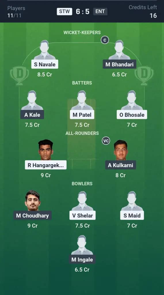STW vs ENT Dream11 Prediction: Today’s Match 15 – Fantasy Cricket Tips, Captain Choices, Playing XI & Injury Updates – Maharashtra Premier League 2025