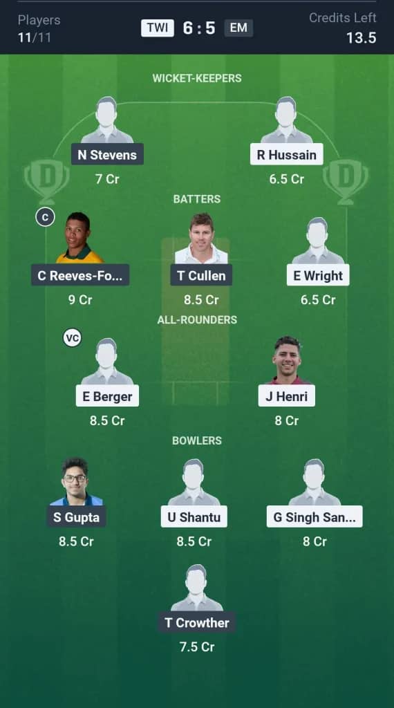 TWI vs EM Dream11 Prediction: Today’s Match 5, Fantasy Cricket Tips, Captain Choices, Playing XI & Injury Updates – ECS England T10 2025