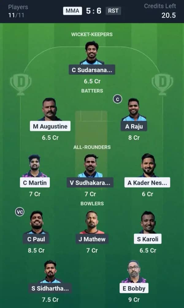 MMA vs RST Dream11 Prediction: Today’s Match 18– Fantasy Cricket Tips, Captain Choices, Playing XI & Injury Updates – ECS Malta Spring Series 2025
